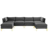 Ardent 6-Piece Performance Velvet Sectional Sofa by Modway