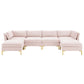 Ardent 6-Piece Performance Velvet Sectional Sofa by Modway