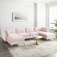 Ardent 6-Piece Performance Velvet Sectional Sofa by Modway