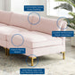 Ardent 5-Piece Performance Velvet Sectional Sofa by Modway