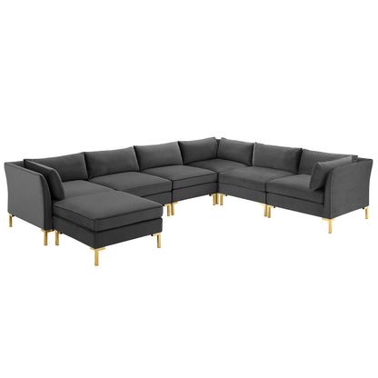 Ardent 7Piece Performance Velvet Sectional Sofa by Modway