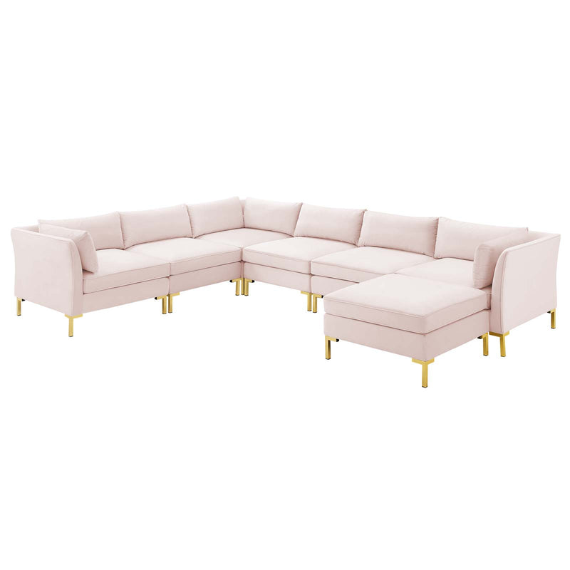 Ardent 7Piece Performance Velvet Sectional Sofa by Modway
