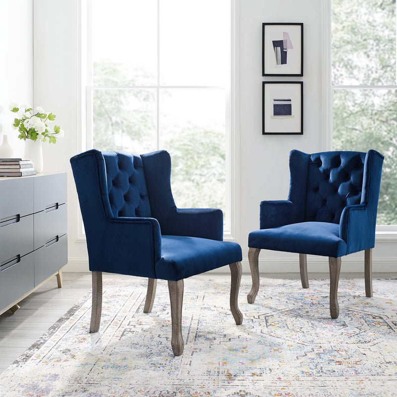 Realm Armchair Performance Velvet Set of 2 by Modway