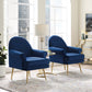 Revive Armchair Performance Velvet Set of 2 Navy by Modway