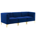 Triumph Channel Tufted Performance Velvet 3-Seater Sofa by Modway