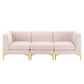 Triumph Channel Tufted Performance Velvet 3-Seater Sofa by Modway
