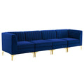 Triumph Channel Tufted Performance Velvet 4-Seater Sofa by Modway