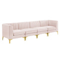 Triumph Channel Tufted Performance Velvet 4-Seater Sofa by Modway