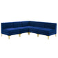 Triumph Channel Tufted Performance Velvet 5-Piece Sectional Sofa by Modway