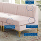 Triumph Channel Tufted Performance Velvet 5-Piece Sectional Sofa by Modway
