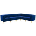 Triumph Channel Tufted Performance Velvet 6-Piece Sectional Sofa by Modway