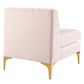 Triumph Channel Tufted Performance Velvet 6-Piece Sectional Sofa by Modway