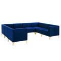 Triumph Channel Tufted Performance Velvet 8-Piece Sectional Sofa by Modway