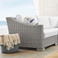 Conway Sunbrella Outdoor Patio Wicker Rattan 5-Piece Sectional Sofa Set by Modway
