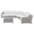 Conway Sunbrella Outdoor Patio Wicker Rattan 5-Piece Sectional Sofa Set by Modway