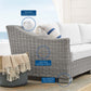 Conway Sunbrella Outdoor Patio Wicker Rattan 9-Piece Sectional Sofa Set by Modway