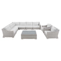 Conway Sunbrella Outdoor Patio Wicker Rattan 9-Piece Sectional Sofa Set by Modway