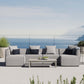 Saybrook Outdoor Patio Upholstered 6-Piece Sectional Sofa in Gray by Modway