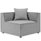 Saybrook Outdoor Patio Upholstered 6-Piece Sectional Sofa in Gray by Modway
