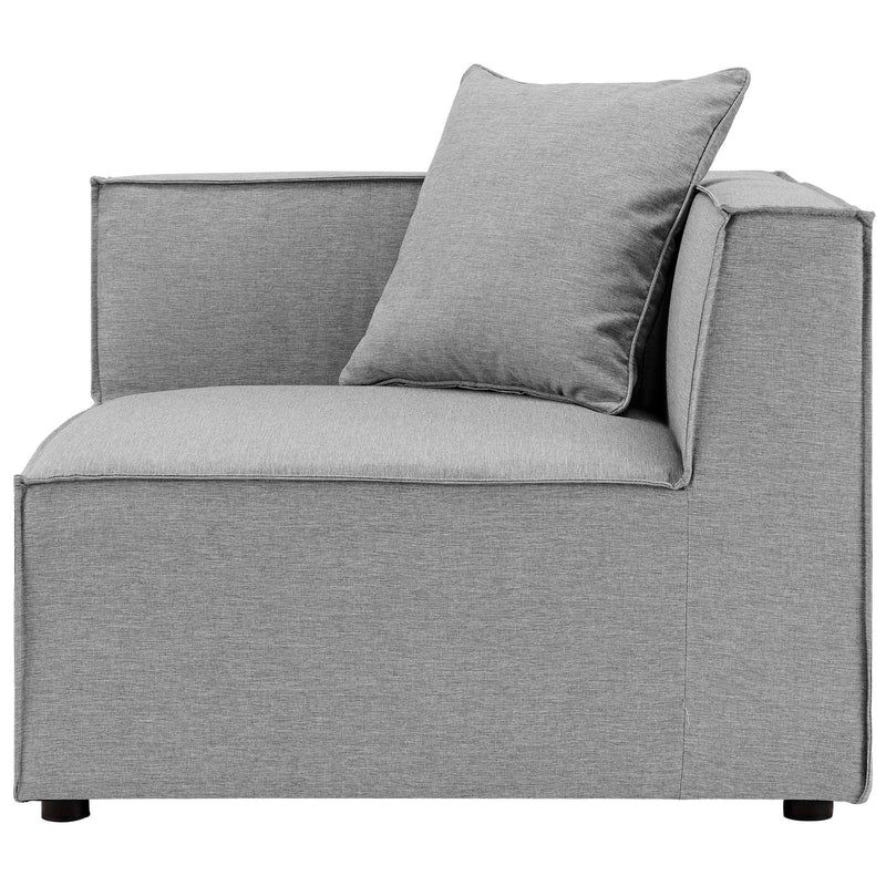 Saybrook Outdoor Patio Upholstered 6-Piece Sectional Sofa in Gray by Modway
