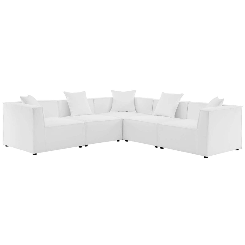 Saybrook Outdoor Patio Upholstered 5-Piece Sectional Sofa by Modway