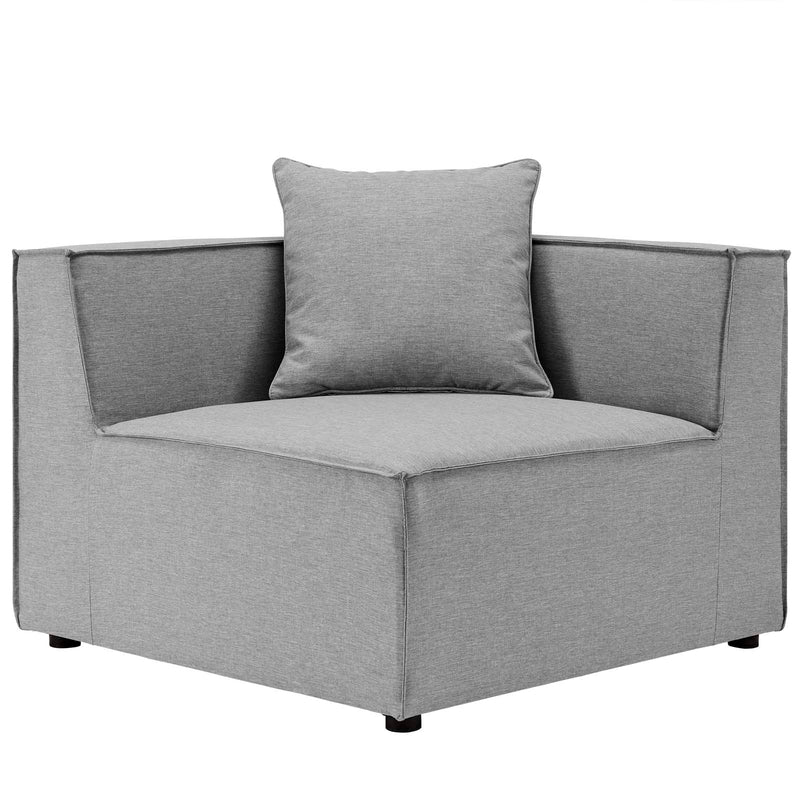 Saybrook Outdoor Patio Upholstered 7-Piece Sectional Sofa Gray by Modway
