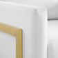 Posse Performance Velvet Accent Chair Gold White by Modway