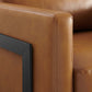 Posse Vegan Leather Accent Chair Black Tan by Modway