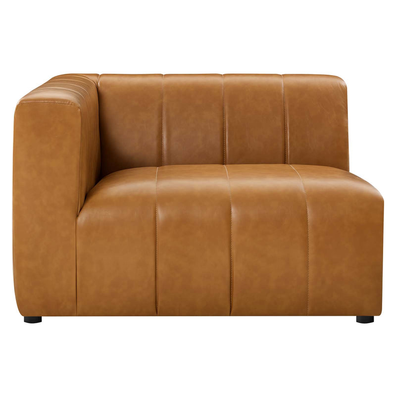 Bartlett Vegan Leather LeftArm Chair Tan by Modway