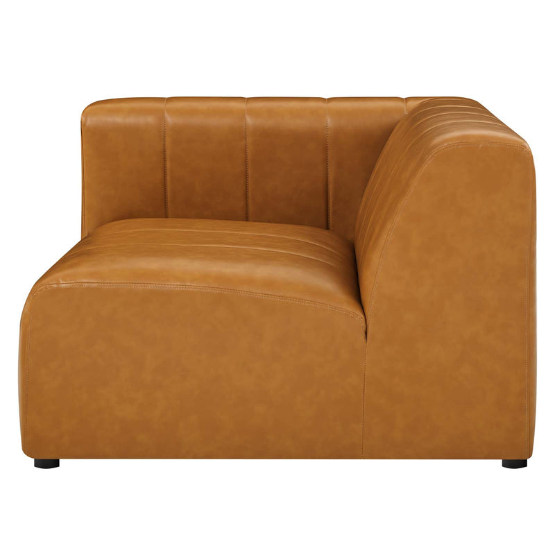 Bartlett Vegan Leather LeftArm Chair Tan by Modway