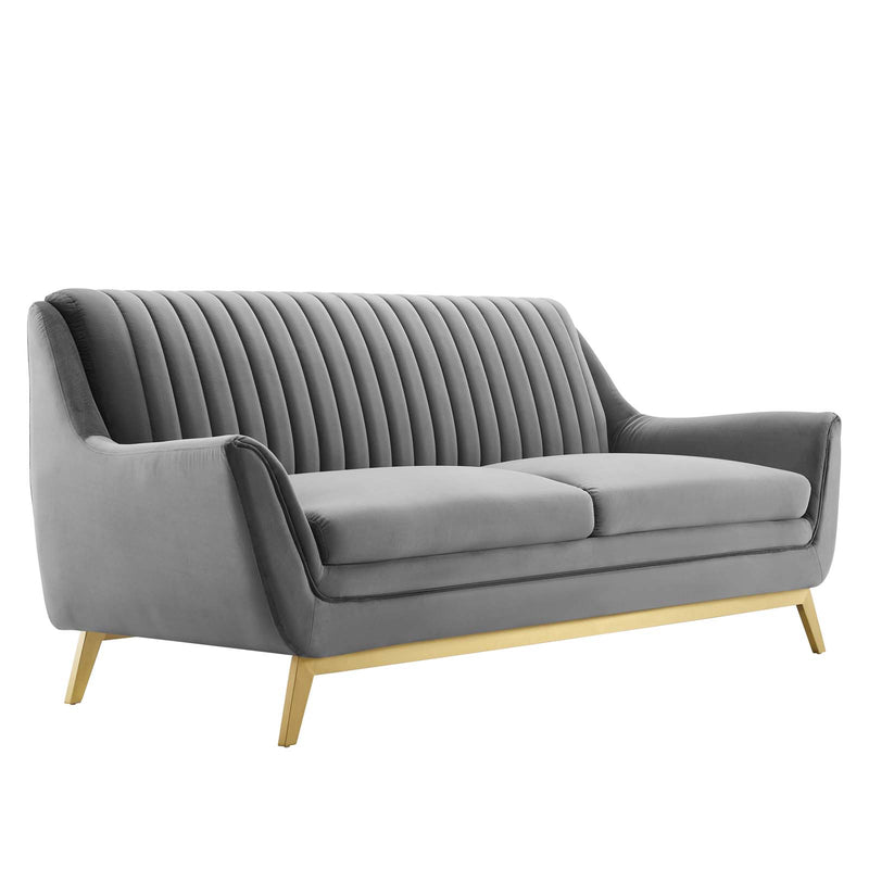 Winsome Channel Tufted Performance Velvet Sofa by Modway