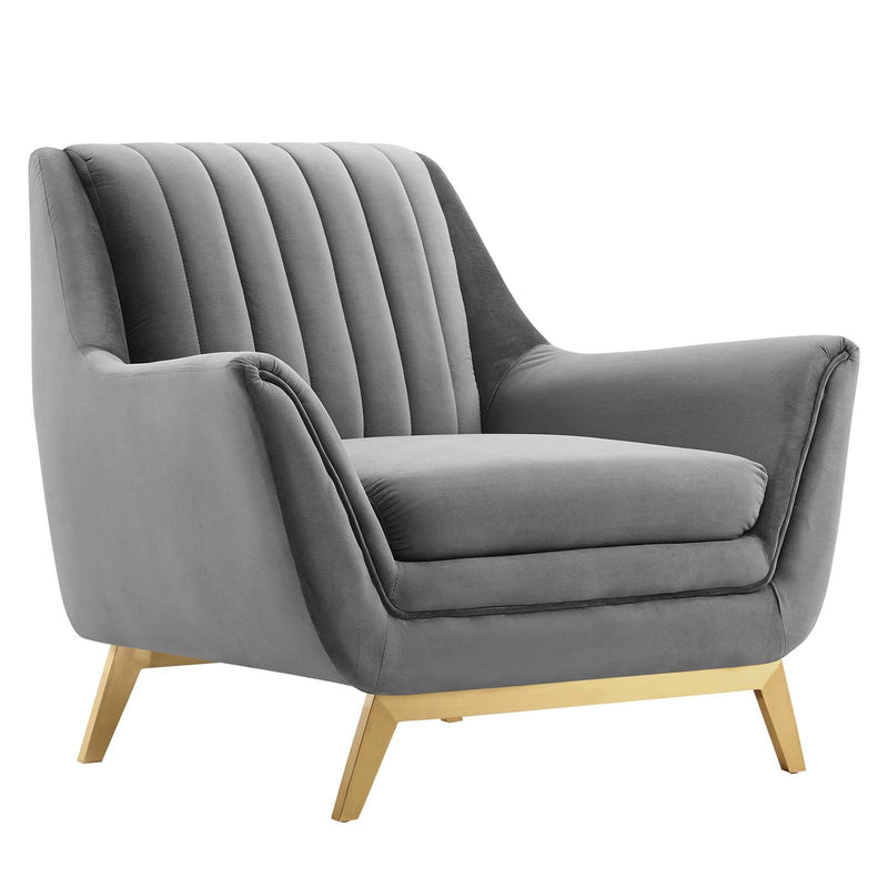 Winsome Channel Tufted Performance Velvet Armchair by Modway