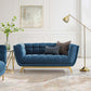 Bestow Crushed Performance Velvet Loveseat Navy | Polyester by Modway