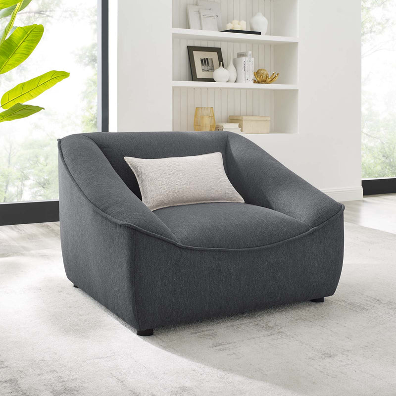 Comprise Armchair Charcoal | Polyester by Modway
