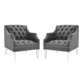 Proverbial Armchair Performance Velvet Set of 2 by Modway