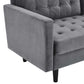 Exalt Tufted Performance Velvet Sofa in Gray by Modway