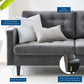 Exalt Tufted Performance Velvet Sofa in Gray by Modway