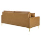 Juliana Vegan Leather Sofa Tan by Modway