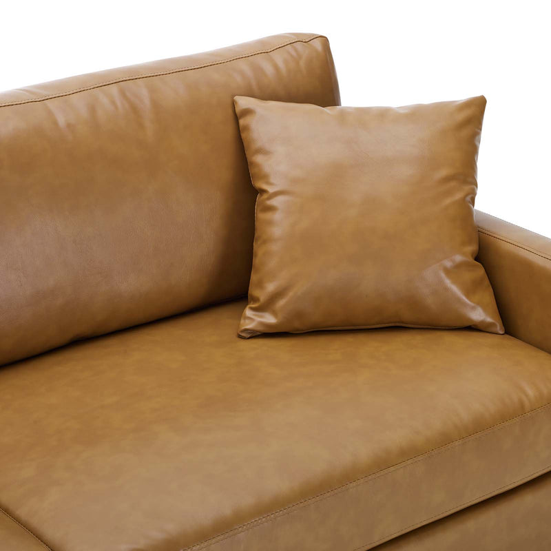Juliana Vegan Leather Sofa Tan by Modway
