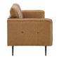 Cameron Tufted Vegan Leather Sofa Tan by Modway