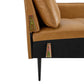 Cameron Tufted Vegan Leather Sofa Tan by Modway