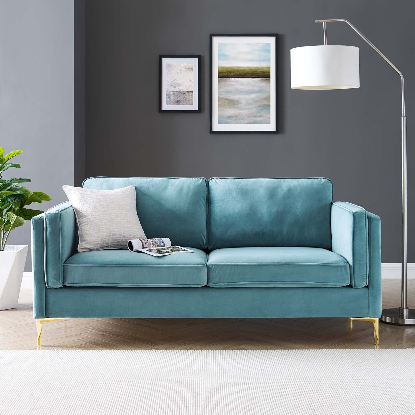 Kaiya Performance Velvet Sofa by Modway