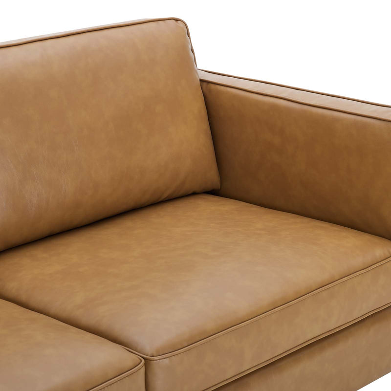 Kaiya Vegan Leather Sofa Tan by Modway