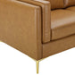 Kaiya Vegan Leather Sofa Tan by Modway