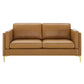 Kaiya Vegan Leather Sofa Tan by Modway