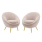 Circuit Accent Chair Performance Velvet Set of 2 by Modway