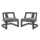Requisite Armchair Performance Velvet Set of 2 Gray by Modway