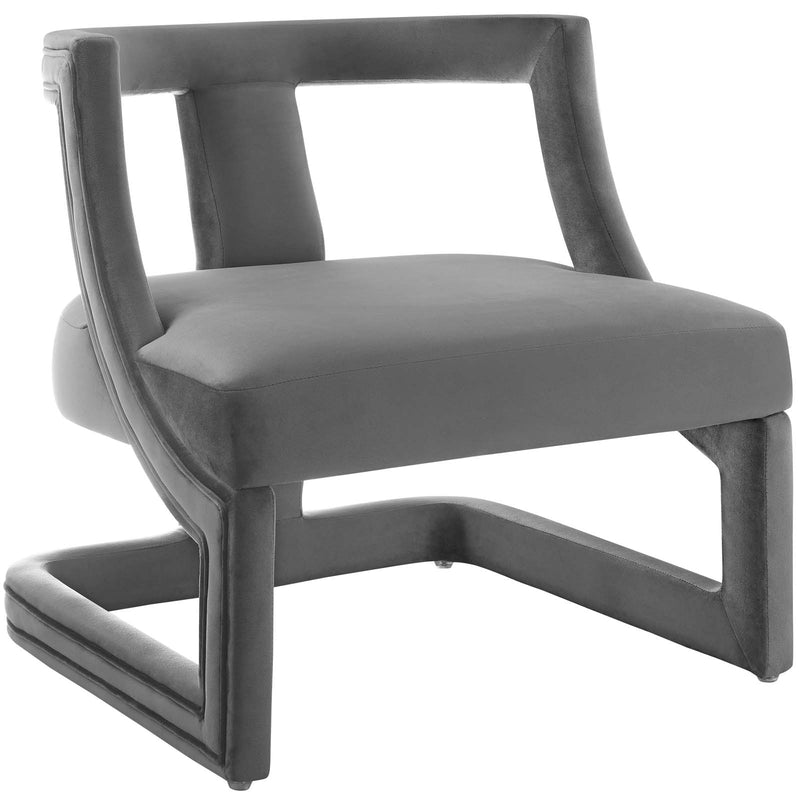 Requisite Armchair Performance Velvet Set of 2 Gray by Modway