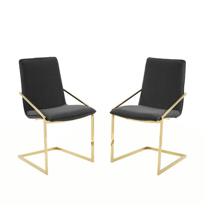 Pitch Dining Armchair Performance Velvet Set of 2 by Modway