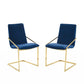 Pitch Dining Armchair Performance Velvet Set of 2 by Modway